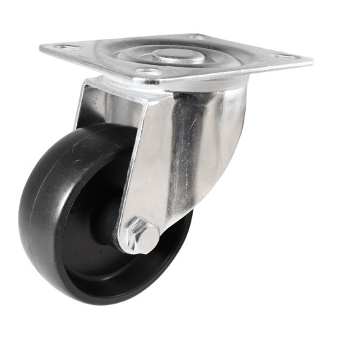 CASTOR - 80MM X 35MM POLY SWIVEL PLAIN BEARING 